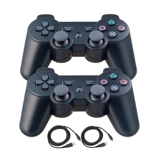2 Packs Wireless Bluetooth Controllers for PS3 Double Shock