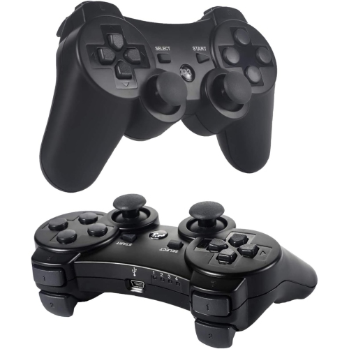 Navor 2 Pack manettes génériques à 6 axes compatibles avec PlayStation 3 - avec 2 câbles de chargement