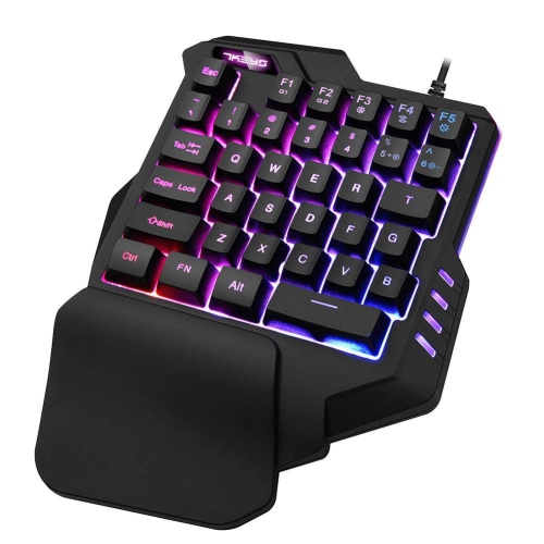 Mechanical Feeling One-Handed Left Handed Keyboard [LED Backlit] Portable Mini Gaming Keypad