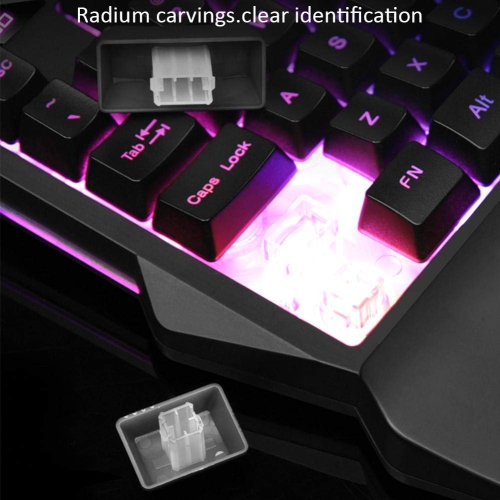 Mechanical Feeling One-Handed Left Handed Keyboard [LED Backlit] Portable Mini Gaming Keypad