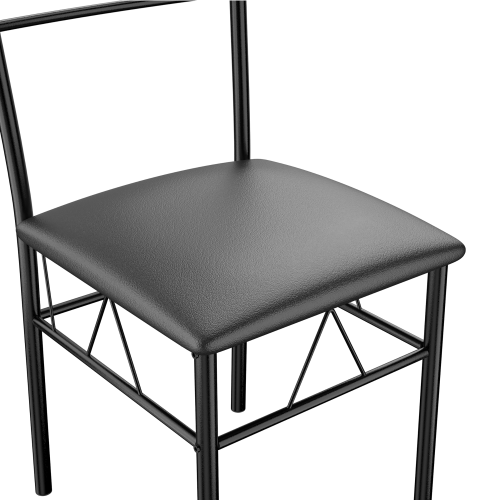 Gymax 5 PC Dining Set Glass Top Table and 4 Chairs Kitchen Room Furniture