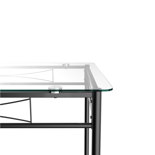 Gymax 5 Piece Dining Set Glass Top Table & 4 Upholstered Chairs Kitchen Room Furniture