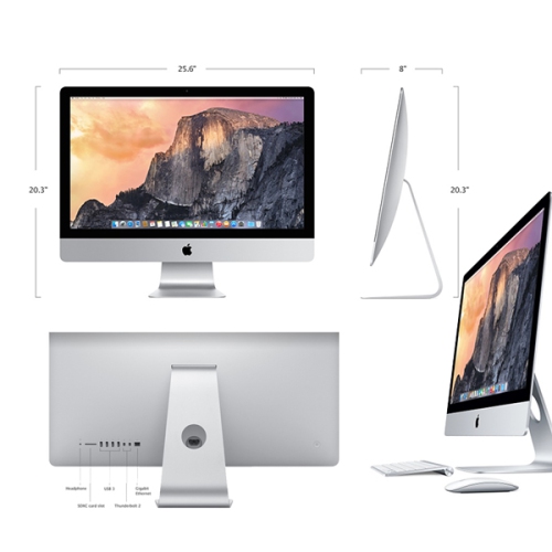 Refurbished (Good) - Apple iMac (Retina 5K, 27-inch, Late 2015) MK482LL/A  3.3 GHz Core i5 / 8GB / 2TB FD + 128GB SSD - A Grade