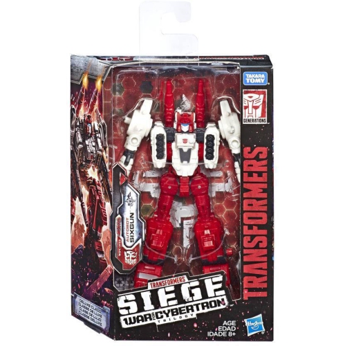 TRANSFORMERS  Siege War for Cybertron 6 Inch Action Figure Deluxe Class - Six Gun