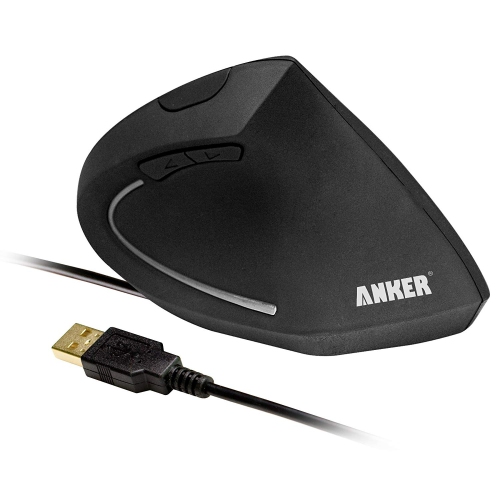 Anker Ergonomic Optical USB Wired Vertical Mouse 1000/1600 DPI, 5 Buttons CE100
