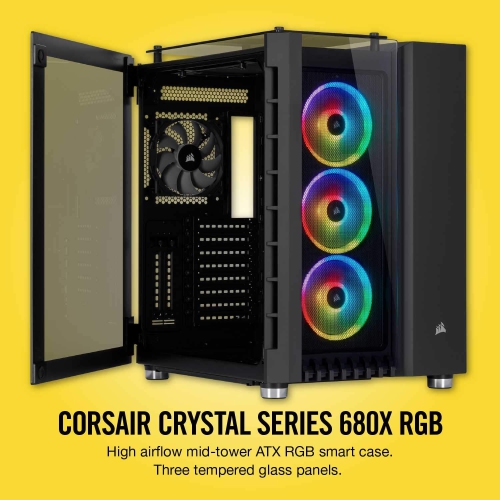 CORSAIR MEMORY - CORSAIR CRYSTAL SERIES 680X RGB CASE BLK