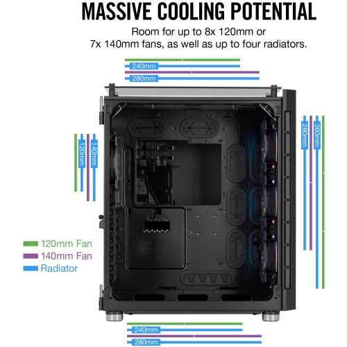 CORSAIR MEMORY - CORSAIR CRYSTAL SERIES 680X RGB CASE BLK