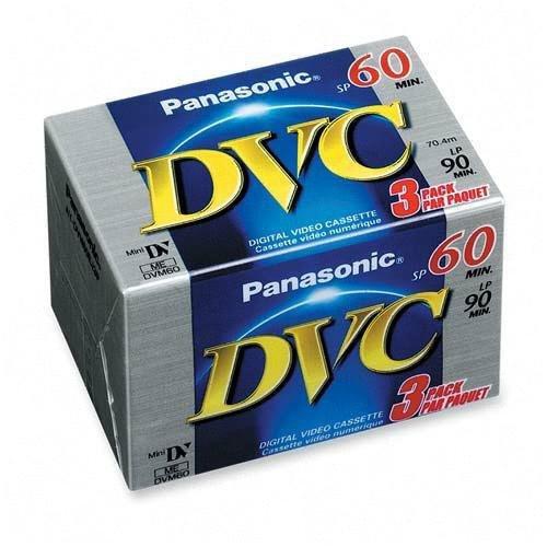 Panasonic – cassettes MiniDV AY-DVM60EJ3, 60 minutes, paquet de 3