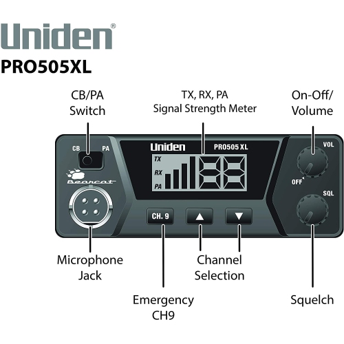 Uniden PRO505XL 40-Channel CB Radio