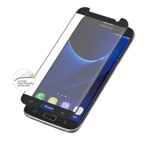 【CSmart】 Case Friendly 3D Curved Full Coverage Tempered Glass Screen Protector for Samsung S7, Black