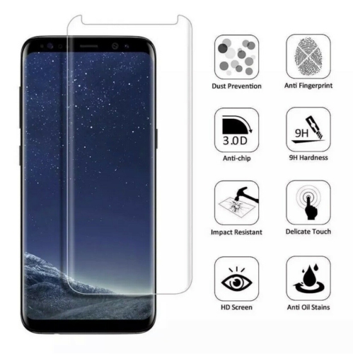 【CSmart】 compatible avec les étui Protecteur d'écran en verre trempé incurvé couverture complète pour Samsung S9 Plus, Clair