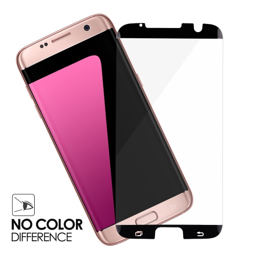 【CSmart】 Case Friendly 3D Curved Full Coverage Tempered Glass Screen Protector for Samsung S7 Edge, Black