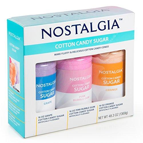 Nostalgia CCFS300- 48 ounces 3-Flavor Cotton Candy Flossing Sugar Kit