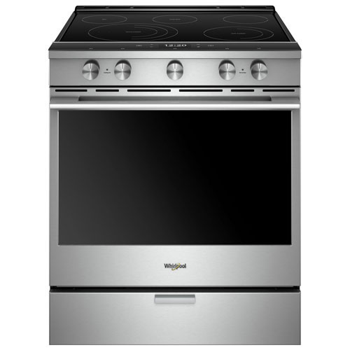 Whirlpool 30" 6.4 CuFt. Slide-In Electric Range -Stainless -Open Box-Perfect Condition