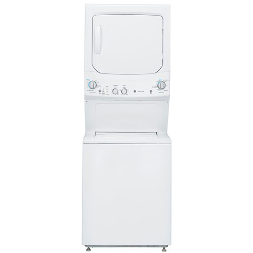 GE 4.4 Cu. Ft. Gas Washer & Dryer Laundry Centre (GUD24GSSMWW) - White - Open Box -Perfect Condition