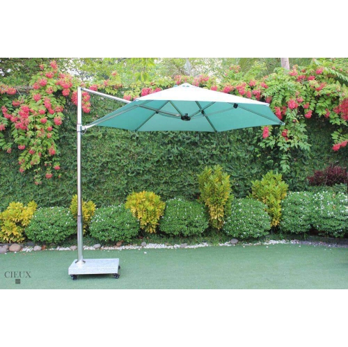 Cieux Provence Sunbrella Spectrum Mist Outdoor Patio Cantilever Umbrella With Marble Base On Castors Best Buy Canada