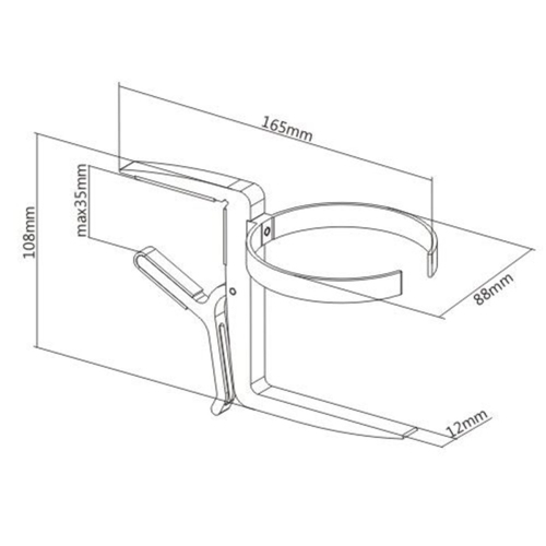 Boost Industries DCH1 Universal Aluminum Cup Holder for Water Bottles, Pop Cans, Mugs
