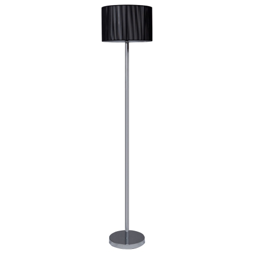 Gymax Modern Floor Lamp Sheer Shade Lighting w/ LED Bulb Black