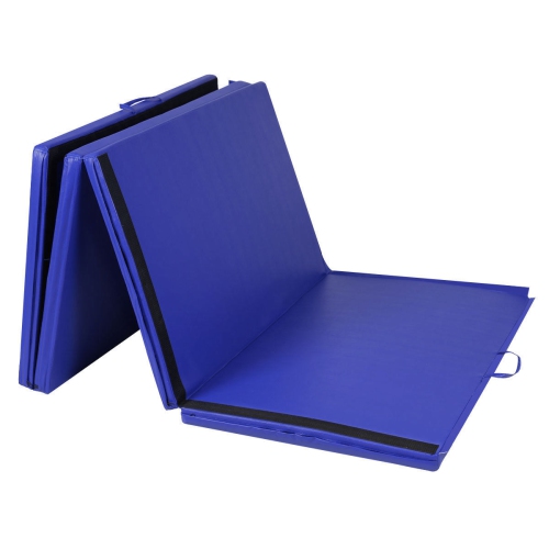 Gymax Blue 4'x10'x2'' Folding Exercise 