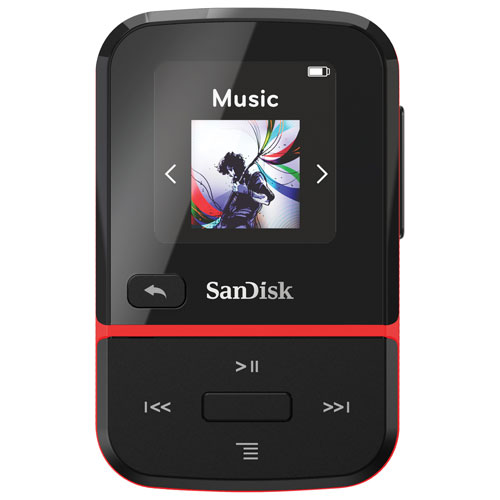 Lecteur MP3 portatif de 16 Go Sport Go de SanDisk - Rouge