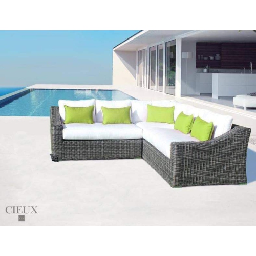 Cieux Marseille Outdoor Patio Sunbrella Natural Canvas Corner