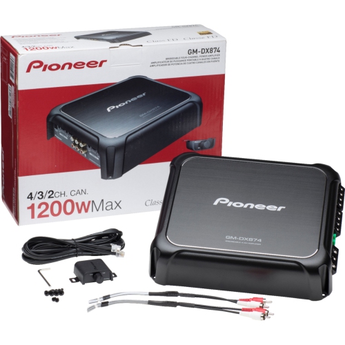 Amplificateur compatible 4 canaux GM-DX874 Class FD de Pioneer avec terminaux RCA plaqués or, audio haute résolution