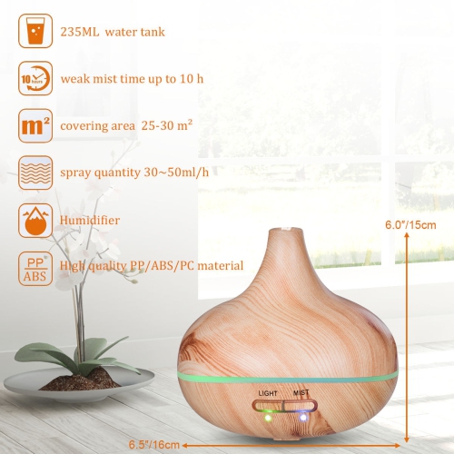 Gymax Home Office 235 ML Cool Mist Humidifier Ultrasonic Aroma Essential Oil Diffuser