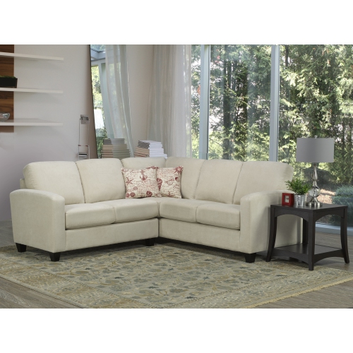 Canadian Sofa Distributions 'Roman' Ivory Fabric Sectional