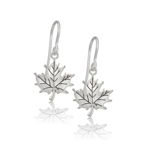 METALSMITHS STERLING  Sterling Maple Leaf Hangers In Silver