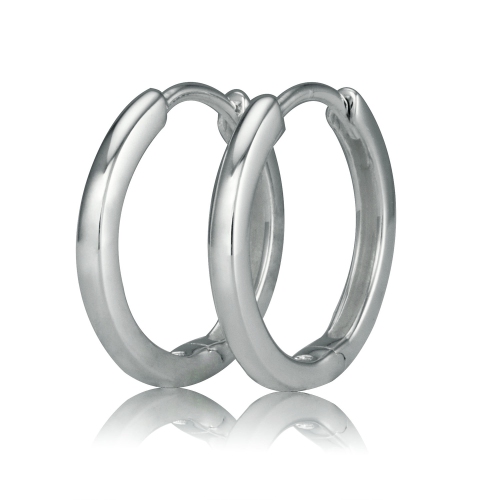 METALSMITHS STERLING  Sterling Designer Huggies 18Mmx 2MM In Silver