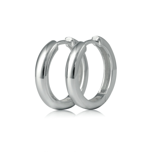 METALSMITHS STERLING  Sterling Designer Hinged Hoops Easy Wear In Silver