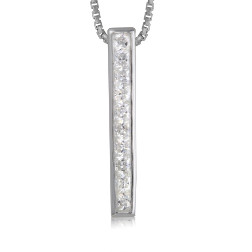 METALSMITHS STERLING  Designer Cubic Eternity Pendant In Multicolor