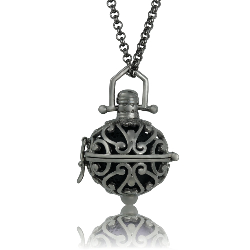 METALSMITHS STERLING  Stainless Steel Antique Finish Venetian Scroll Aroma Therapy Difuser