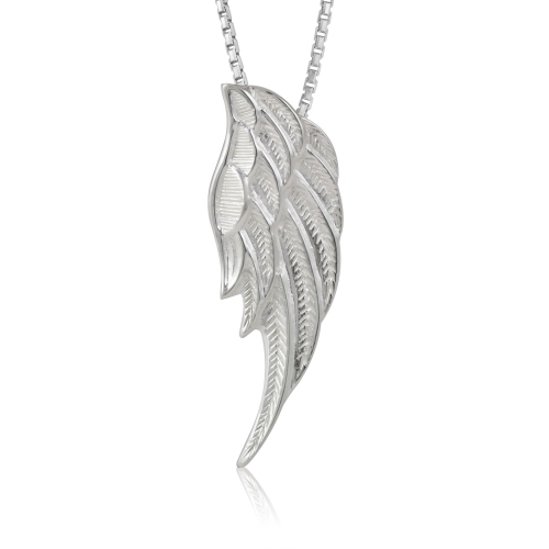 925 Sterling Silver Designer Angel Wing Pendant
