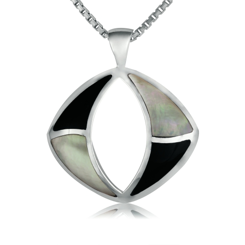 METALSMITHS STERLING  925 Sterling Mother Of Pearl Fashion Pendant In Silver