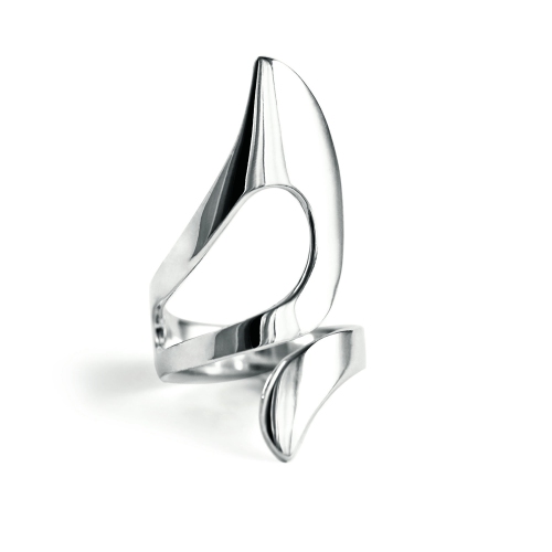 METALSMITHS STERLING  Sterling Freeform Fashion Wave Bypass Ring In Silver