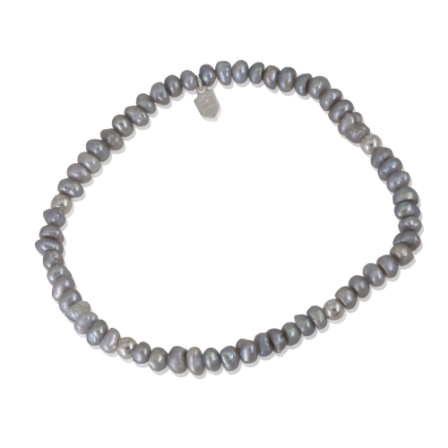 METALSMITHS STERLING  Sterling Silver Fresh Pearl Water Bead Bracelet In Grey
