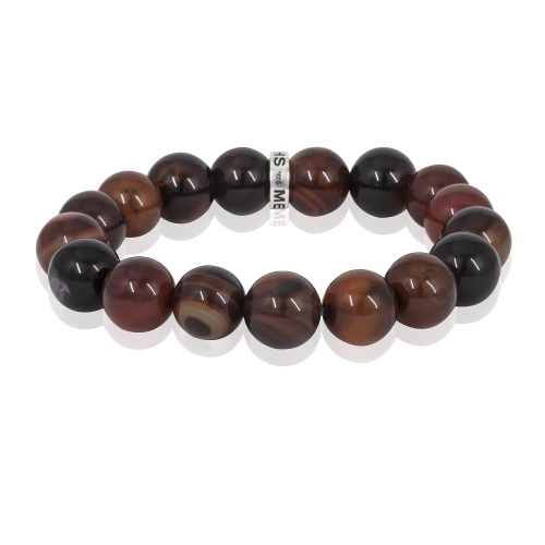 METALSMITHS STERLING  Sterling /copper Disk Azurite Unisex Bead Bracelet In Silver