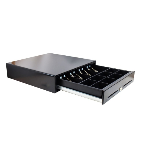 ANGEL POS 16" Under Counter Automatic POS Cash Drawer with Mounting Brackets & RJ-12 Key-Lock Cash Register