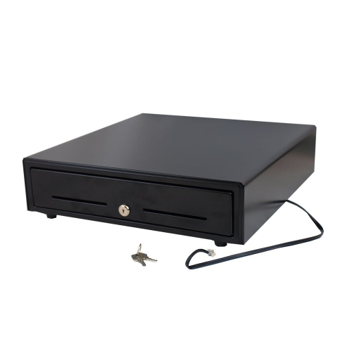 ANGEL POS 16" Under Counter Automatic POS Cash Drawer with Mounting Brackets & RJ-12 Key-Lock Cash Register