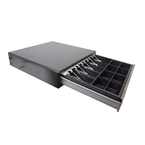 ANGEL POS 18" Automatic Portable Point of Sale Cash Drawer Key-Lock Heavy Duty Cash Register w/ Stainless Steel Front