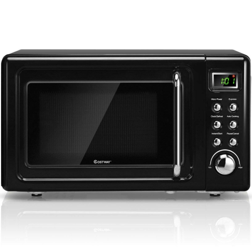 0 7cu Ft Retro Countertop Microwave Oven 700w Led Display Glass