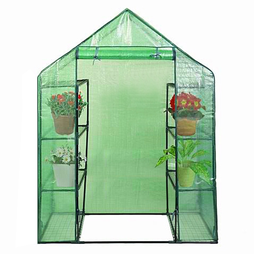Costway Portable Mini Walk In Outdoor 4 Tier 8 Shelves Greenhouse
