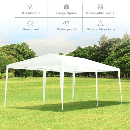 Costway 10'x20' Canopy Gazebo Outdoor Patio Party Wedding Events Tent