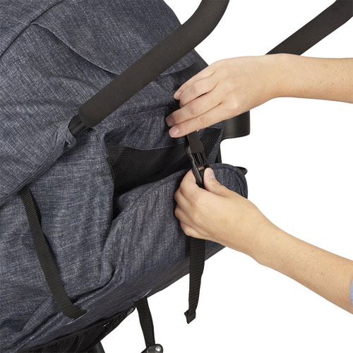 Poussette standard Sibby avec siège d'auto pour bébé LiteMax 35 d'Evenflo - Anthracite