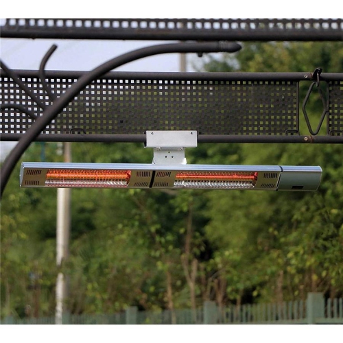 EnerG + HEA-23046-WM-RM Chauferette électrique murale extérieur à infrarouge 1500W/3000W argent