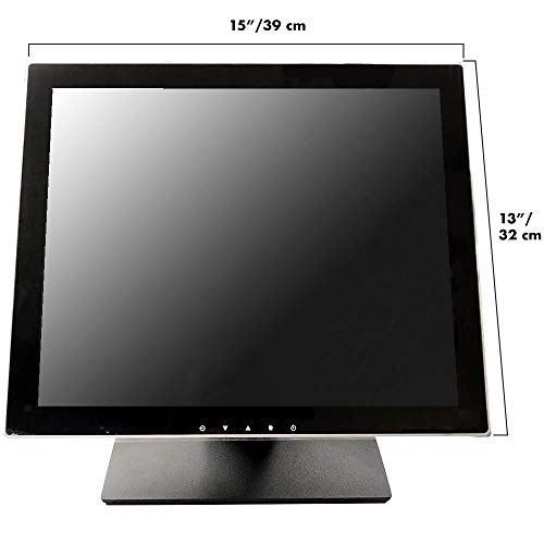 17" Pro Series Capacitive LED Backlit Multi-Touch Monitor, True Flat Seamless Design Touchscreen, Great for Office, POS