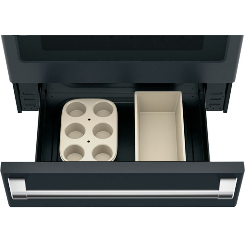 Café 30" 5.6 Cu. Ft. Self-Clean Convection 6-Burner Slide-In Gas Range - Black