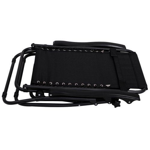 Gymax 3PC Zero Reclining Lounge Chairs Table Pillows Folding Portable Black