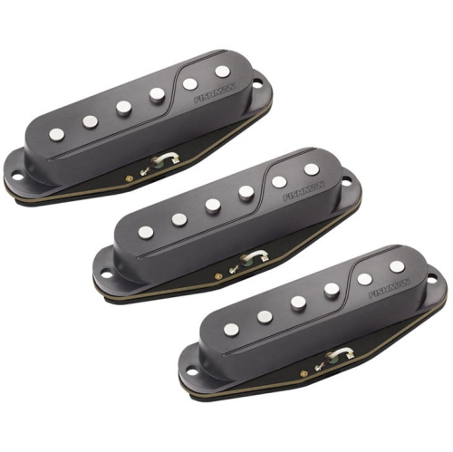 Micros à bobine simple Fluence Strat de Fishman - Noir - Ensemble de 3